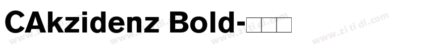 CAkzidenz Bold字体转换
